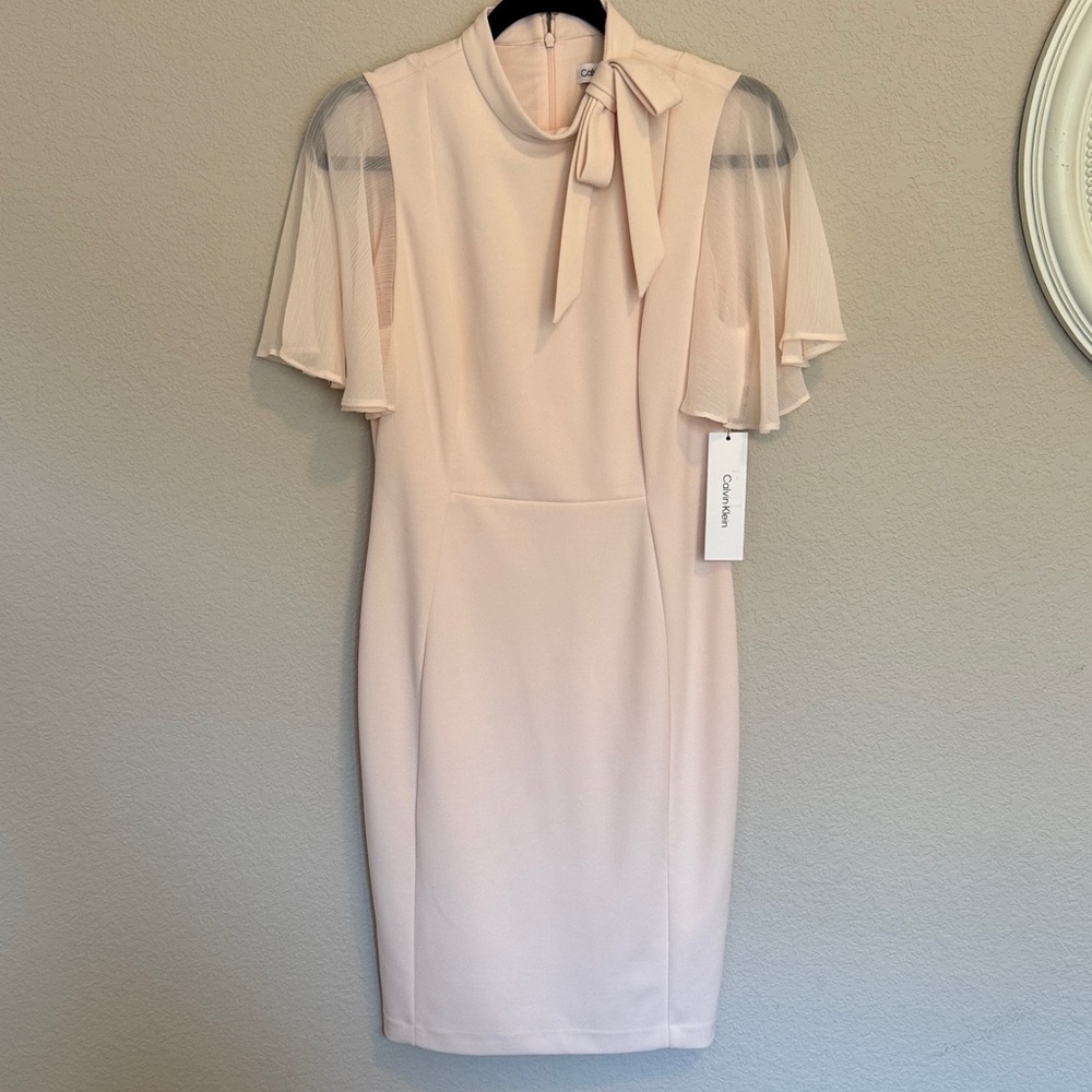 Calvin Klein Women's Soft Cream Mini Dress
